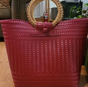 Handmade Shopping bag/beach bag in woven polypropy $35 each